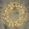 Világító koszorú - arany 38cm