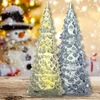 Akril mini karácsonyfa - világítós 21cm