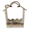 Íves zsinóros virágtartó 28x22x11