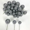Csillámos gömb pick ezüst 30db/cs