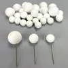 Kép 1/3 - Csillámos gömb pick fehér 30db/cs