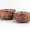 Virágkötészeti fonott tál bélelt 2db/szett 6/# 30*15cm,  25*12cm