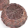 Virágkötészeti fonott tál bélelt 2db/szett 6/# 30*15cm,  25*12cm