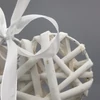 Fehér vessző szív fém vázon 15cm