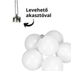 Fehér műanyag díszíthető gömb 8cm 6db/dob