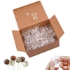 Kép 1/7 - Bonbon tartó gömb pálcázható átlátszó 4cm 100db/doboz