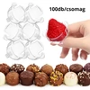 Kép 1/3 - Bonbon tartó félgömb pálcázható opálos 4cm 100db/csomag