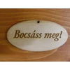 Kép 3/3 - Natúr fa - "Bocsáss meg!" gravírozott ovál táblák  4x8cm 5db/csomag - KIFUTÓ