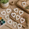 Fa lukas szívek fehér 6cm 15db/csomag