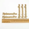 Kép 2/2 - Natúr fa - "Diplomaosztóra" felirat 12cm 5db/csomag