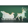Kép 1/2 - Natúr fa - Rénszarvasok szánnal 50cm