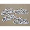 Merry Christmas felirat 10cm fehér 4db/csomag