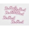 Kép 1/2 - Fa "Isten Hozott" felirat pink 10cm 6db/csomag