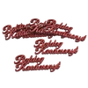 Boldog karácsonyt felirat piros 10cm 6db/csomag