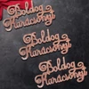 Kép 1/3 - Csillogó Boldog Karácsonyt felirat elegáns rózsaarany 3db/csom