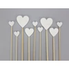 Kép 8/8 - Fehér fa szívek beszúrható vegyes 9db/csomag