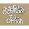 Fa "Édes Otthon" felirat koszorúra fehér 8x13,5cm 3db/csomag