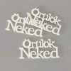 Kép 1/4 - Fa &quot;Örülök Neked&quot; felirat koszorúra fehér 7x14cm