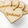 Kép 2/2 - Natúr fa - Szív "Szerelmemnek" 4cm 5db/cs
