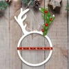 Kép 2/2 - Natúr fa - Agancsos díszíthető natúr karika 26cm