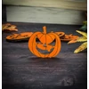 Kép 3/5 - Natúr fa - Halloween tökök vegyes 5cm - narancs 5db/csomag