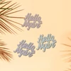 Kép 2/3 - "Hello Nyár" felirat színes 5x5,5cm 3db/csomag