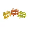 Kép 1/3 - "Hello Nyár" felirat színes 5x5,5cm 3db/csomag