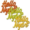 Kép 1/3 - "Hello Nyár" felirat színes 7,5x8,5cm 3db/csomag