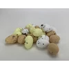 Festett polisztirol tojás természetes színek 2cm x 3cm 24db/csomag
