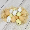 Festett polisztirol tojás természetes színek 3x4cm 12db/cs