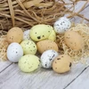 Kép 7/8 - Festett polisztirol tojás természetes színek 3x4cm 12db/cs