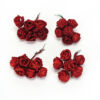 Kép 1/2 - Rózsa csokor csillámos piros 6 fejes 4cs/csomag