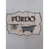 Natúr fa - Fürdő tábla 19x13,5cm