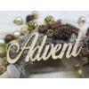 Kép 2/2 - Natúr fa - "Advent" felirat 2db/csomag
