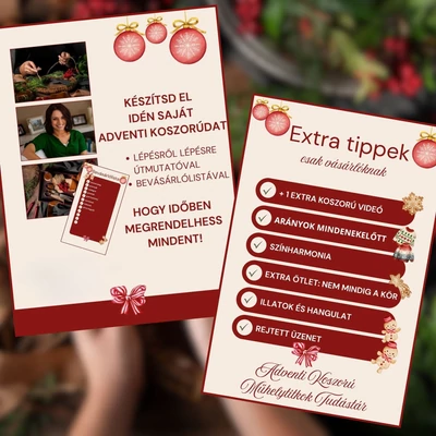 Adventi Koszorú Műhelytitkok - Tudástár