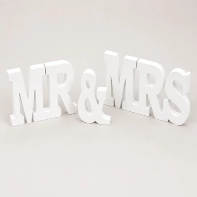 Mr &amp;amp; Mrs felirat fából