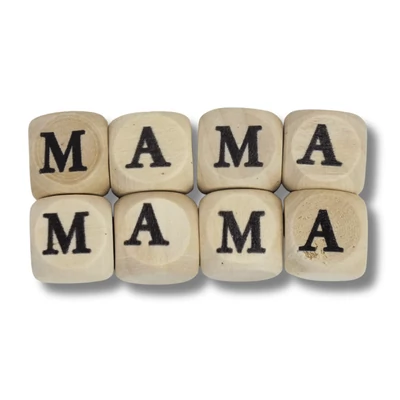 Fa dobókocka natúr - MAMA 2szett