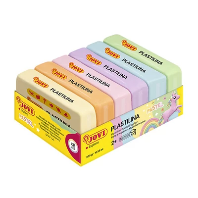 Plastilina tálca 6x50g válogatott pasztell színekben
