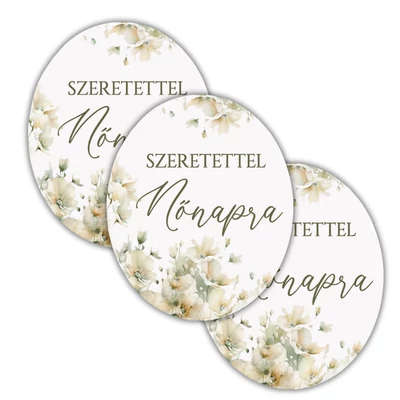 Nőnapi ovál tábla pasztell barack
