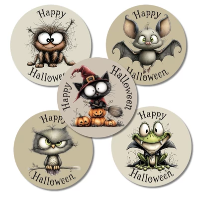 Halloween fa dekoráció szett 5 db