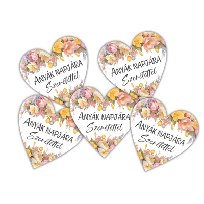 Anyák napi virágos fa tábla 4 cm