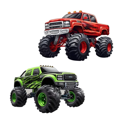  Nyomtatott dekorkarton - Monster truck 2db/csomag
