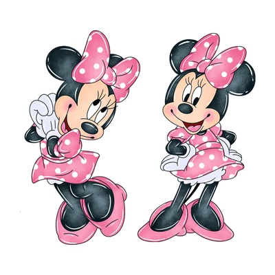 Nyomtatott dekorkarton - Minnie egérkék - 2 féle 4db/csomag