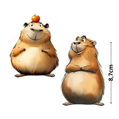 Nyomtatott dekorkarton - Capybara szett 3db/csomag