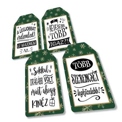 Ajándék kísérő táblák humoros 4db/csomag