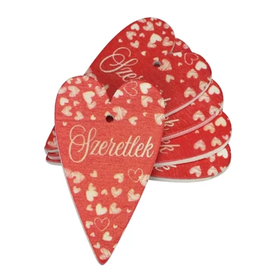 Nyomtatott fa táblák szeretlek 2db