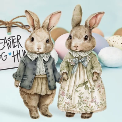 Klasszik nyuszi pár 18cm 2db/csomag