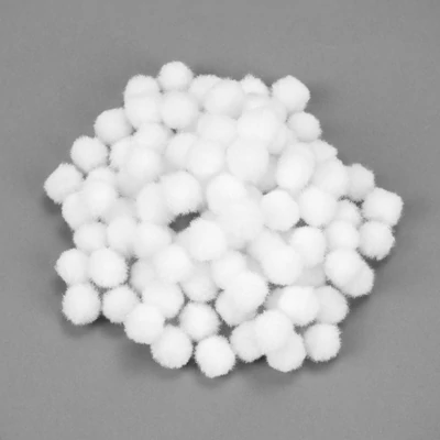Fehér pompon 1cm 100db/cs