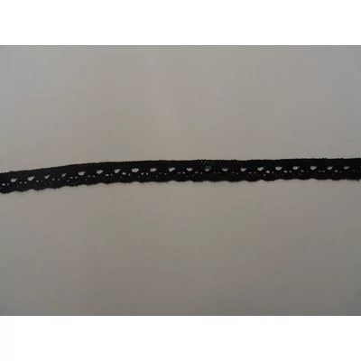 Fekete pamut csipke 1cm*20méter