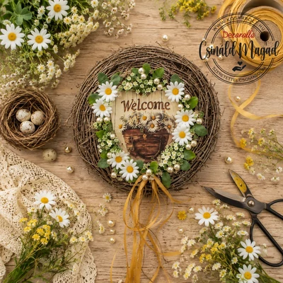 Welcome táblás kopogtató DIY csomag